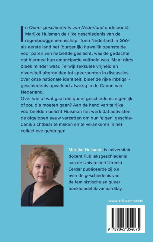Achterkant van Queer geschiedenis van Nederland