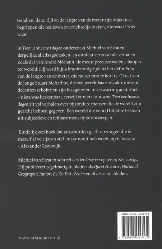 Achterkant van Tien verdwenen dagen