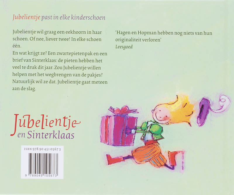 Achterkant van Jubelientje en Sinterklaas