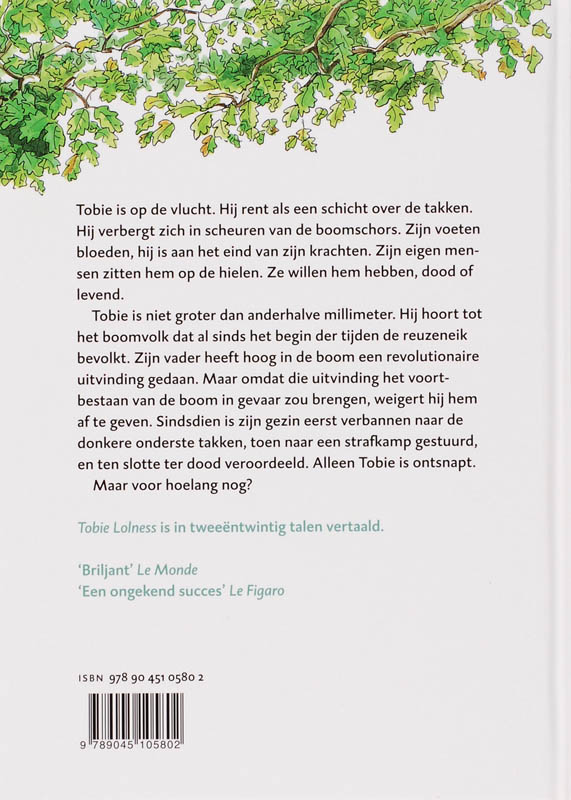 Achterkant van Op de vlucht
