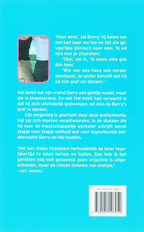 Achterkant van Je moet dansen op mijn graf