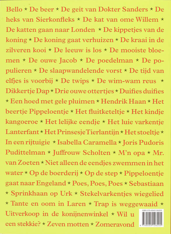 Achterkant van Zing mee met Annie M.G.