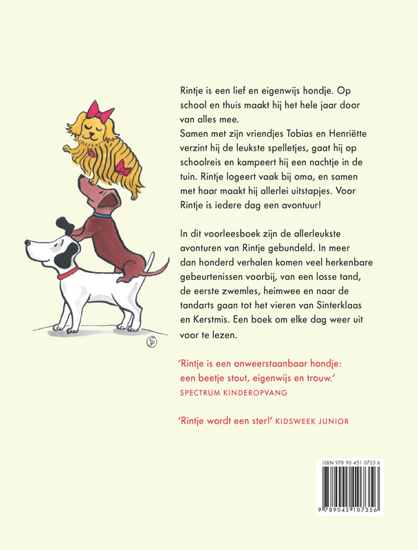 Achterkant van Het grote Rintje voorleesboek