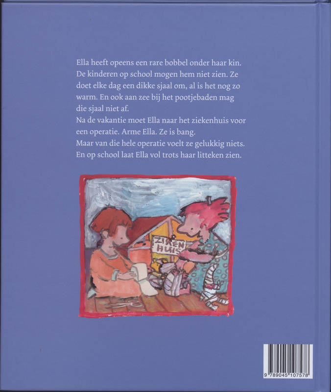 Achterkant van Naar het ziekenhuis