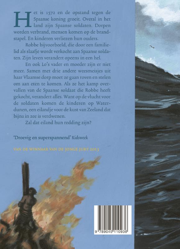 Achterkant van Het verraad van Waterdunen