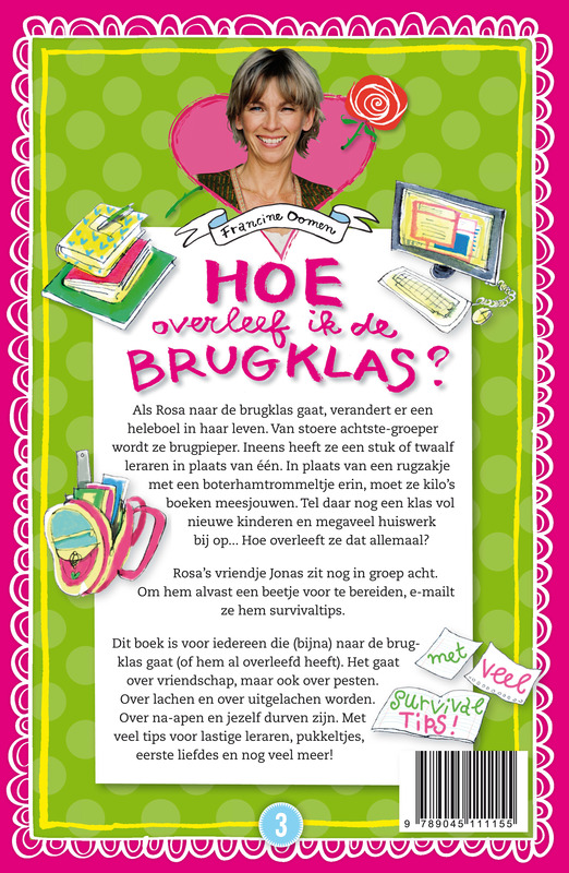 Achterkant van Hoe overleef ik de brugklas?