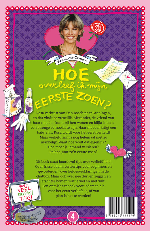 Achterkant van Hoe overleef ik mijn eerste zoen?