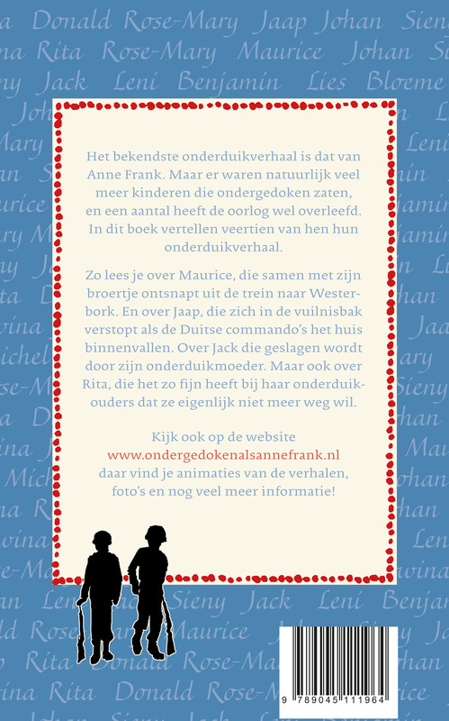 Achterkant van Ondergedoken als Anne Frank