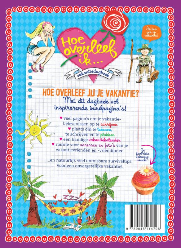 Achterkant van Hoe overleef ik zonder mijn vakantiedagboek?