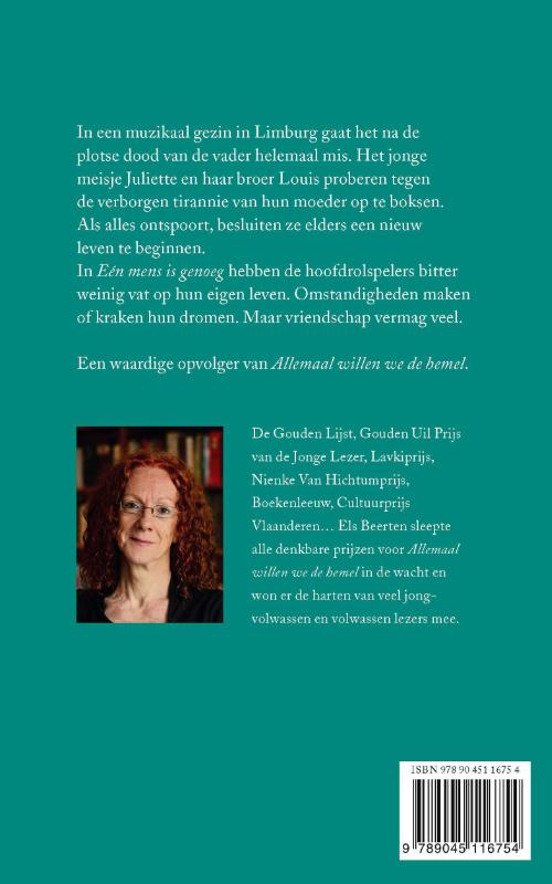 Achterkant van Een mens is genoeg