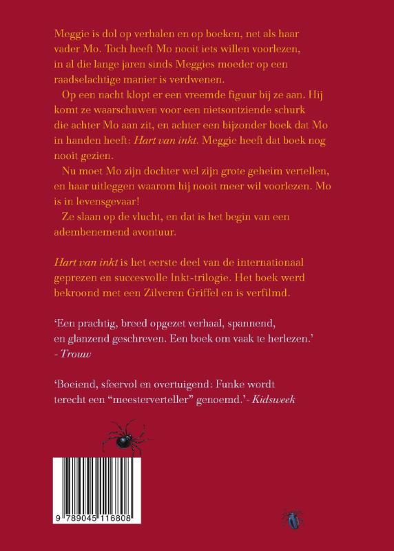 Achterkant van Hart van inkt