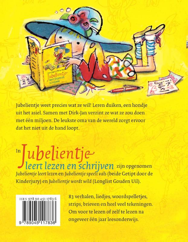 Achterkant van Jubelientje leert lezen en schrijven