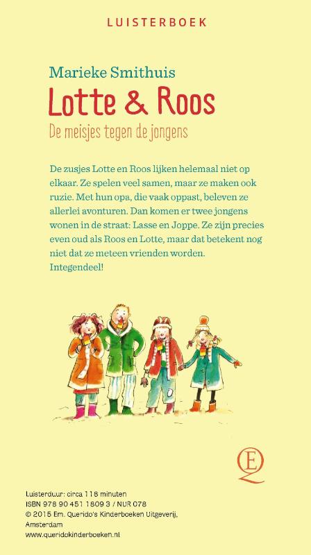 Achterkant van De meisjes tegen de jongens