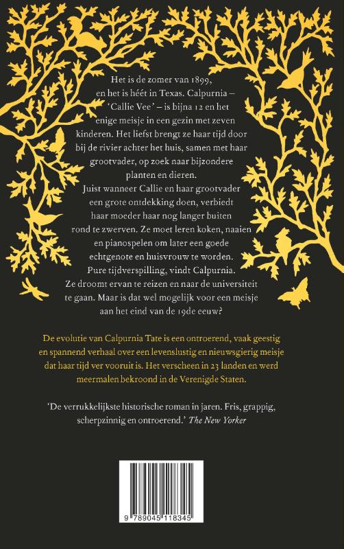 Achterkant van De evolutie van Calpurnia Tate