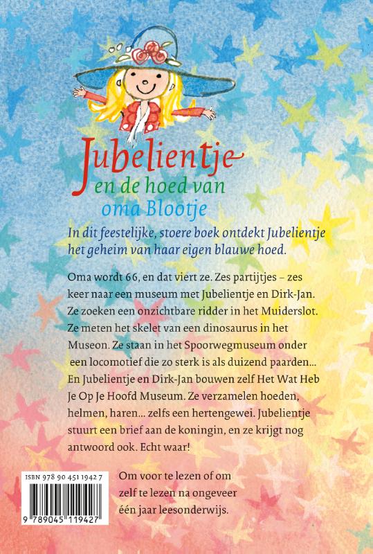 Achterkant van Jubelientje en de hoed van oma Blootje