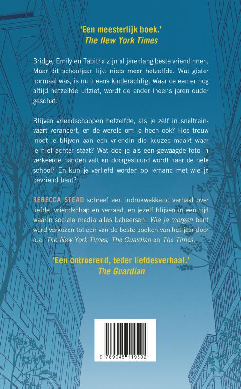 Achterkant van Wie je morgen bent