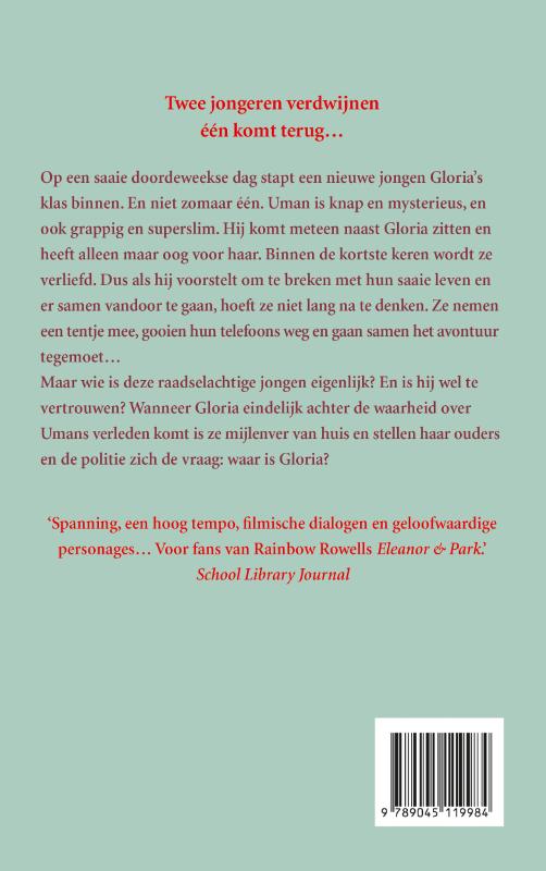 Achterkant van 20 vragen voor Gloria