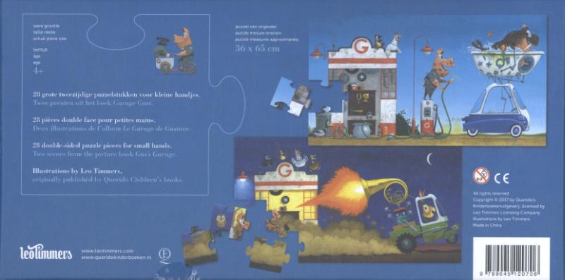 Achterkant van Garage Gust puzzel