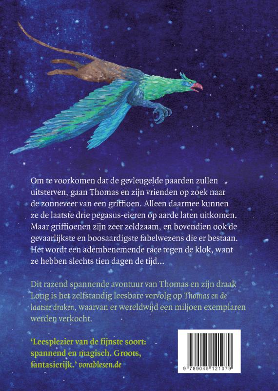 Achterkant van Thomas en de veer van de griffioen