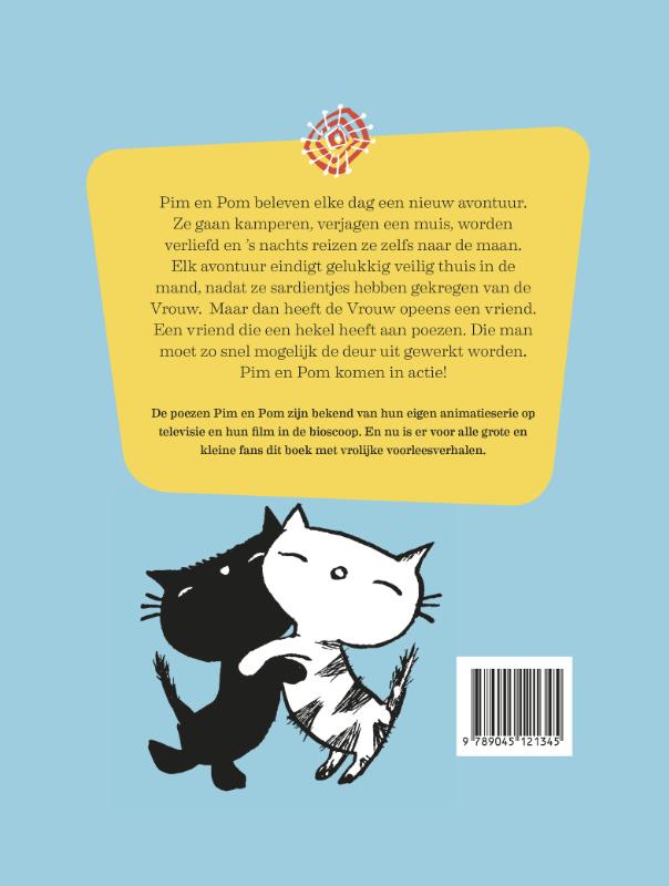 Achterkant van Het grote Pim en Pom voorleesboek