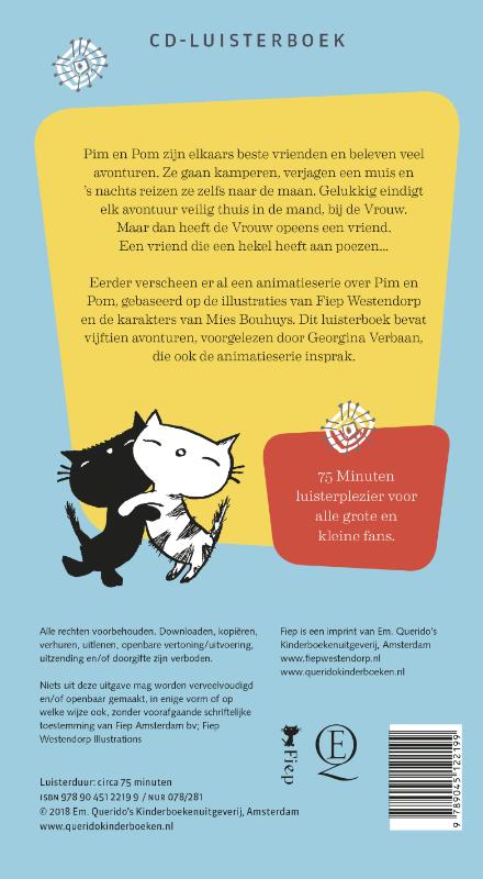 Achterkant van Het grote Pim en Pom luisterboek