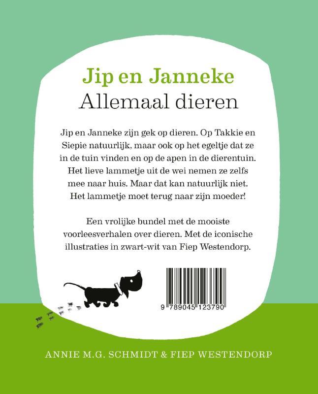 Achterkant van Allemaal dieren