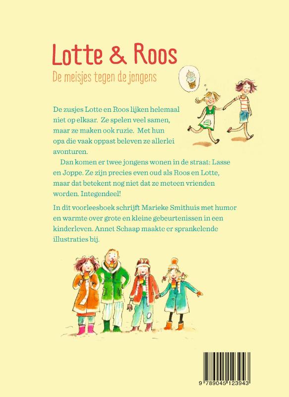 Achterkant van De meisjes tegen de jongens