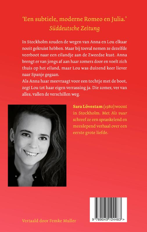 Achterkant van Als vuur