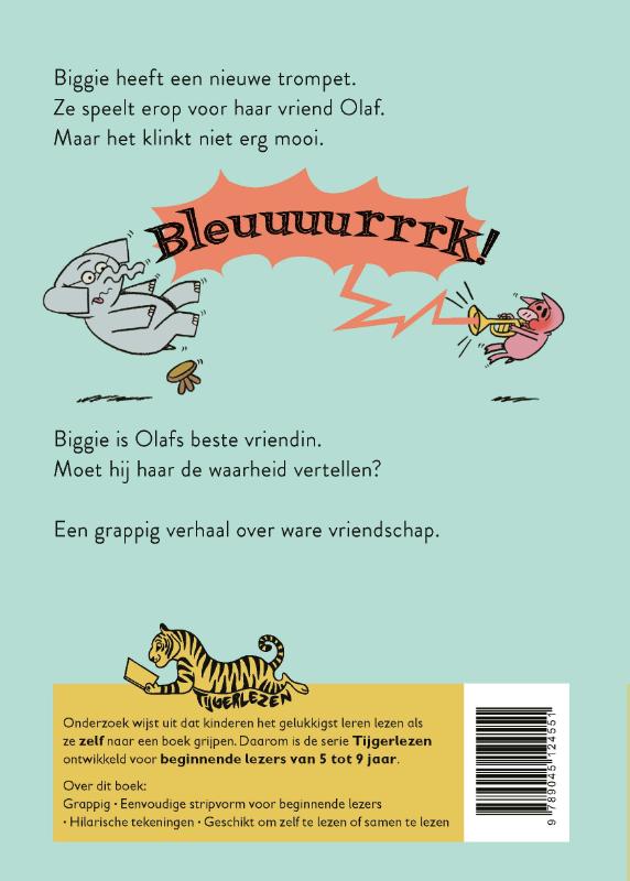 Achterkant van Luister naar mijn trompet!