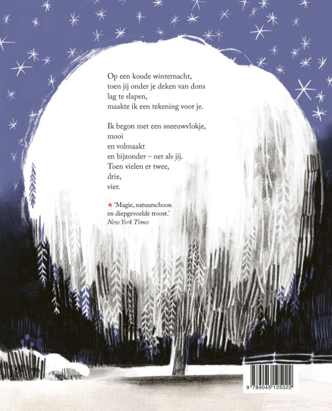 Achterkant van Op een koude winternacht