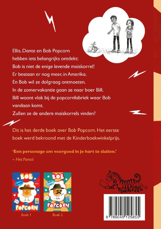 Achterkant van Bob Popcorn in Amerika