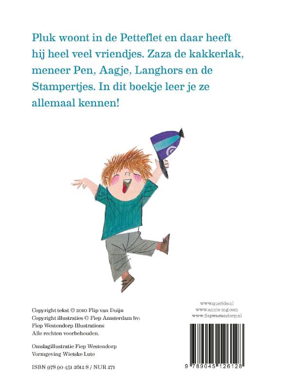 Achterkant van Pluk en zijn vriendjes