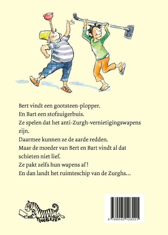 Achterkant van Bert en Bart redden de wereld