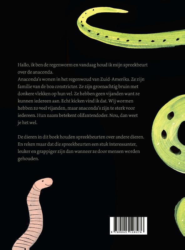 Achterkant van Vandaag houd ik mijn spreekbeurt over de anaconda