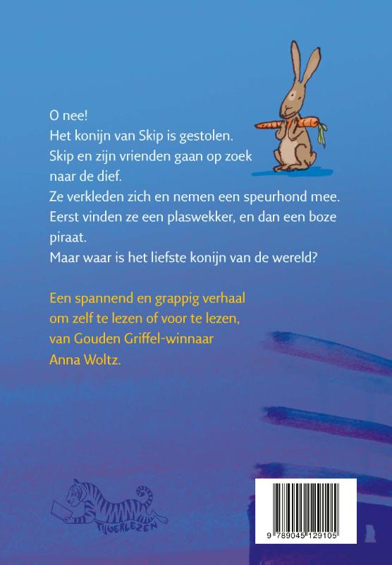 Achterkant van Skip en de konijnendief