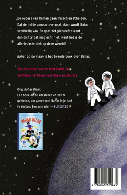 Achterkant van Bahar op de maan