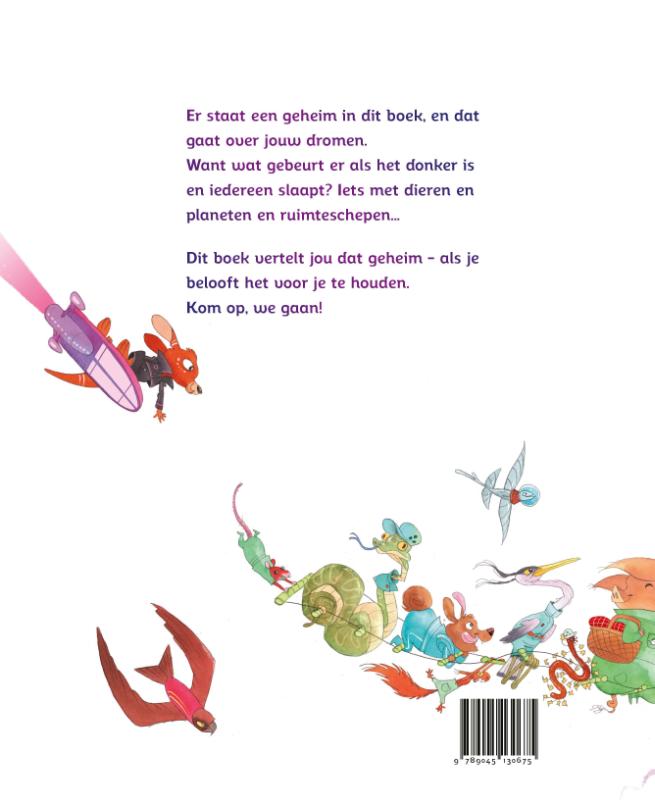 Achterkant van Kom op we gaan!