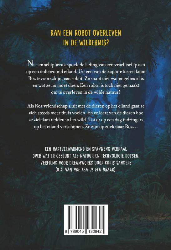 Achterkant van De wilde robot
