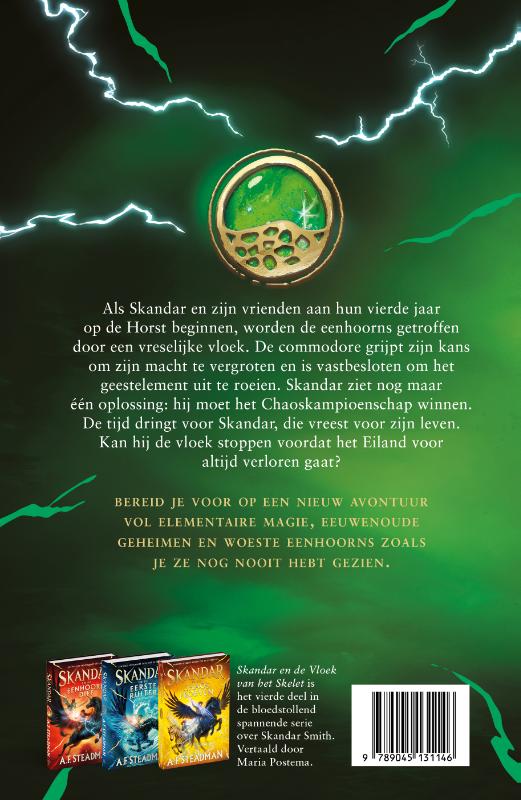 Achterkant van Skandar en de Vloek van het Skelet