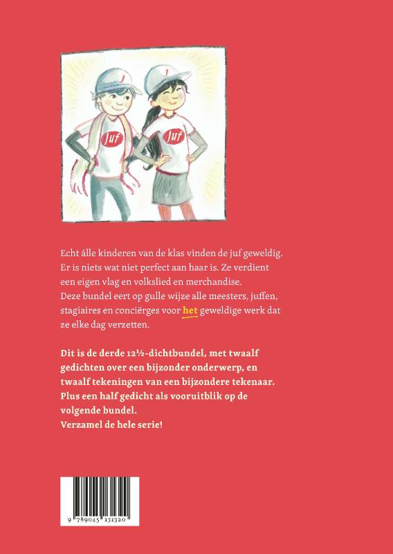 Achterkant van Juf je bent geweldig maar