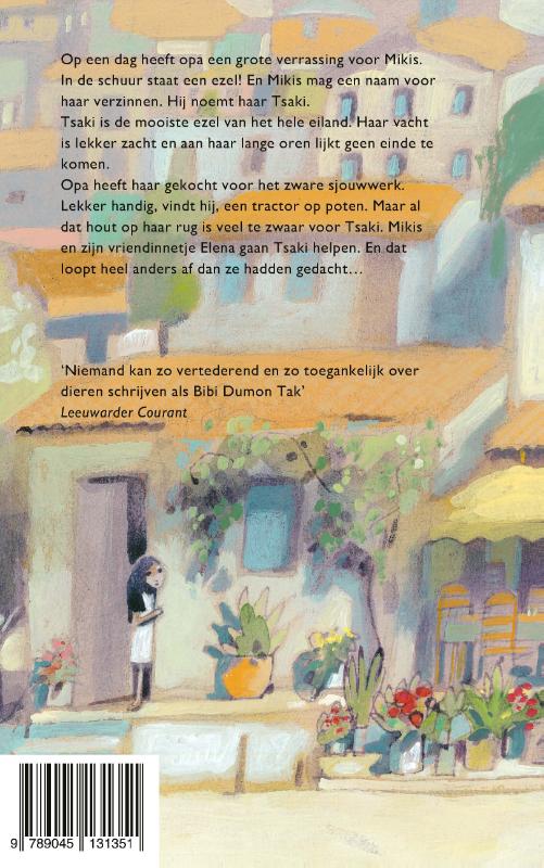 Achterkant van Mikis de ezeljongen