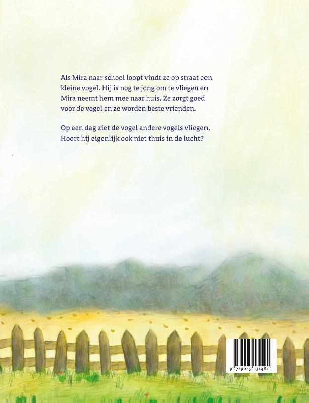 Achterkant van Mira en de vogel