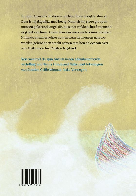 Achterkant van Waarom Anansi de oceaan overstak