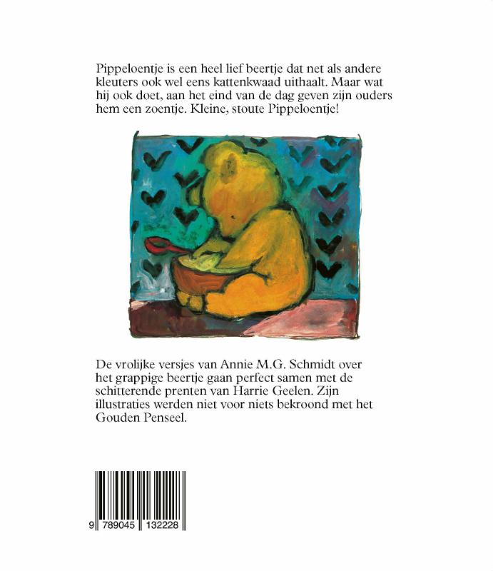 Achterkant van Het beertje Pippeloentje