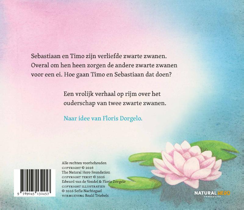 Achterkant van Zwarte zwaan Sebastiaan