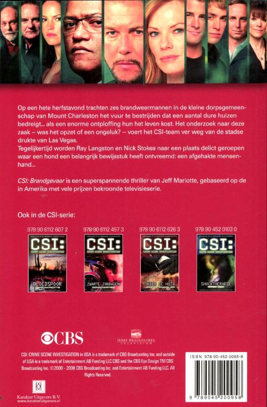 Achterkant van CSI: Brandgevaar