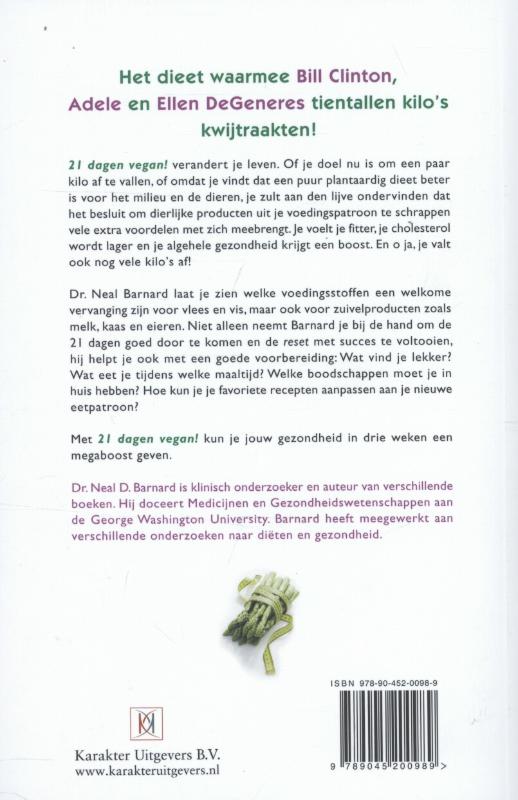 Achterkant van 21 dagen vegan!