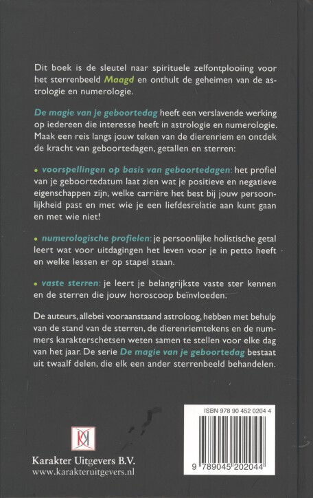 Achterkant van Maagd