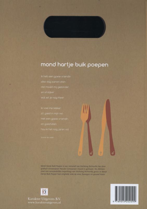 Achterkant van Mond, hartje, buik, poepen