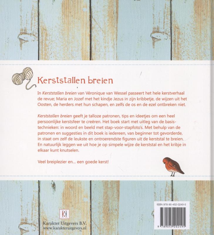 Achterkant van Kerststallen breien